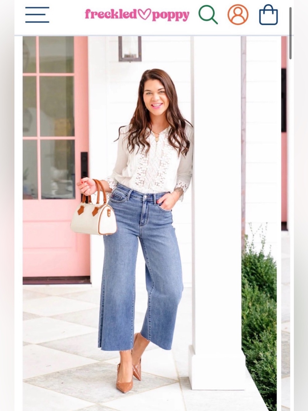 Judy Blue: High-Waisted Wide Leg Cropped Jeans Size 7/28 (NWT)
